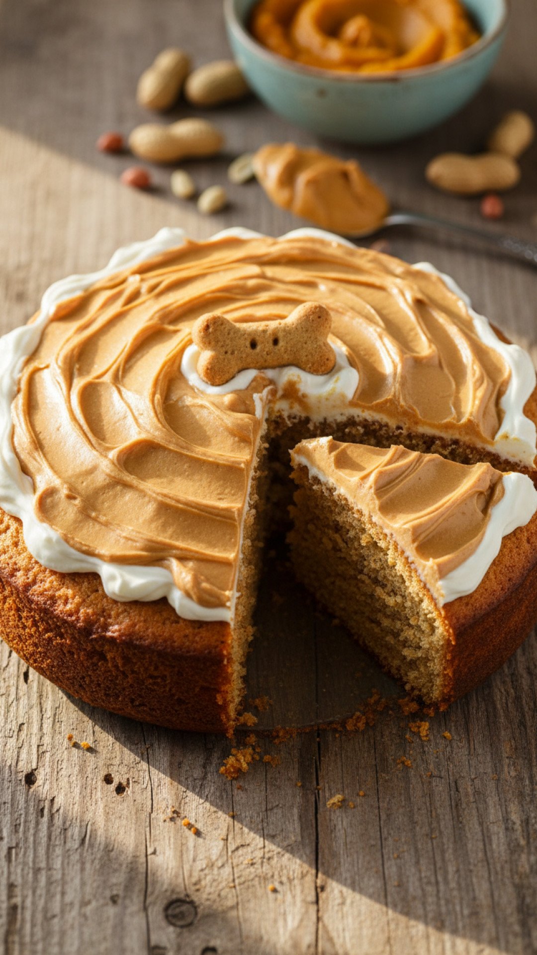 The Perfect Peanut Butter and Pumpkin Dog Cake Preparation