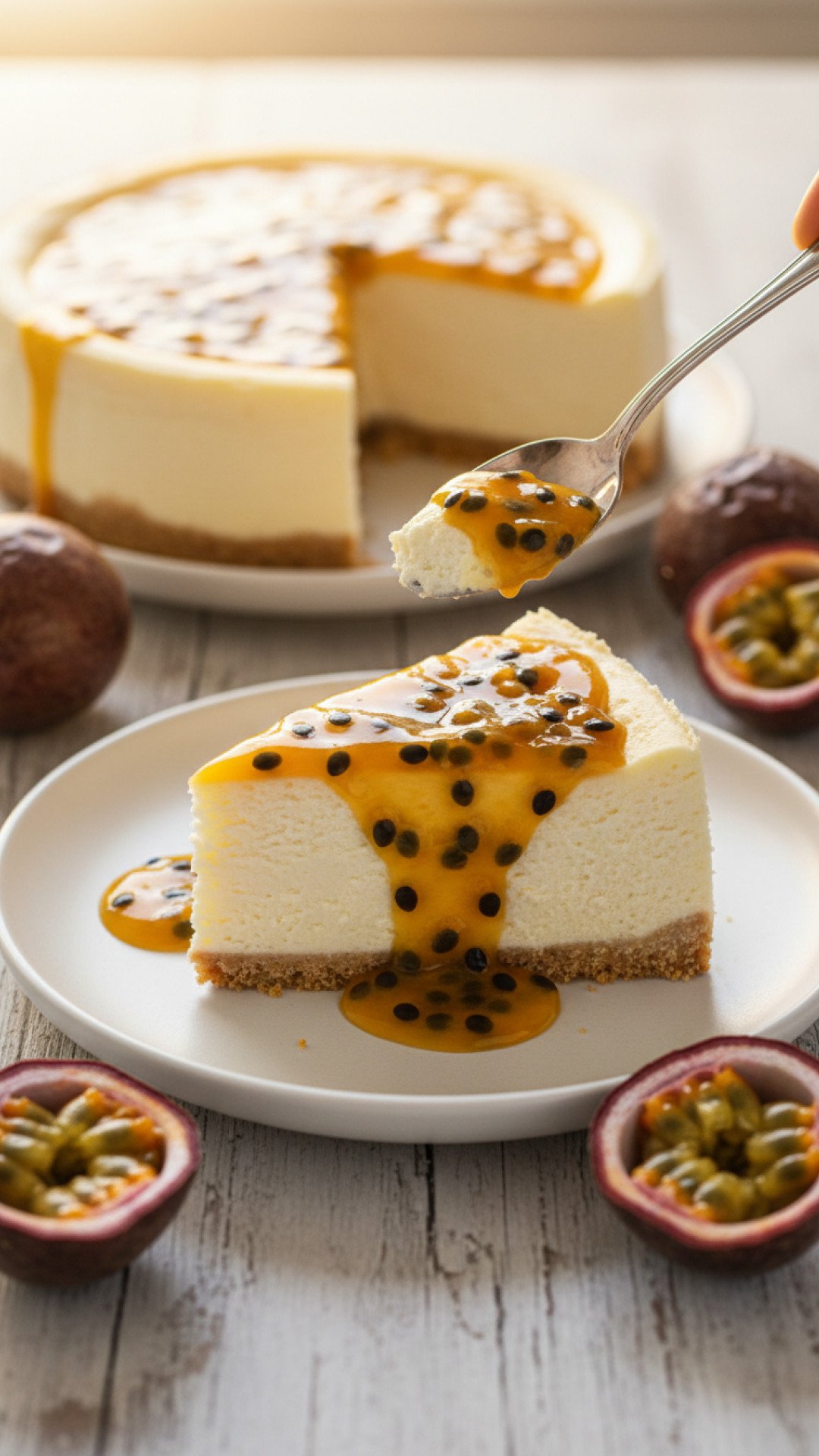 The Ultimate Passionfruit Cheesecake Preparation