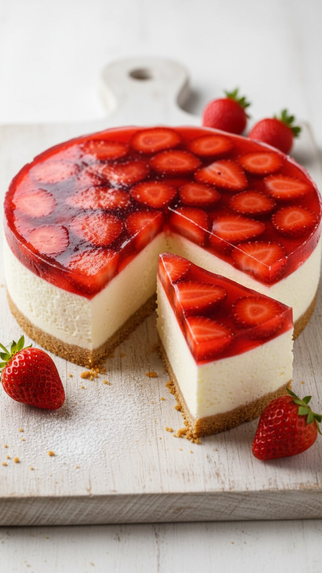 The Ultimate Strawberry Jelly Cheesecake Preparation