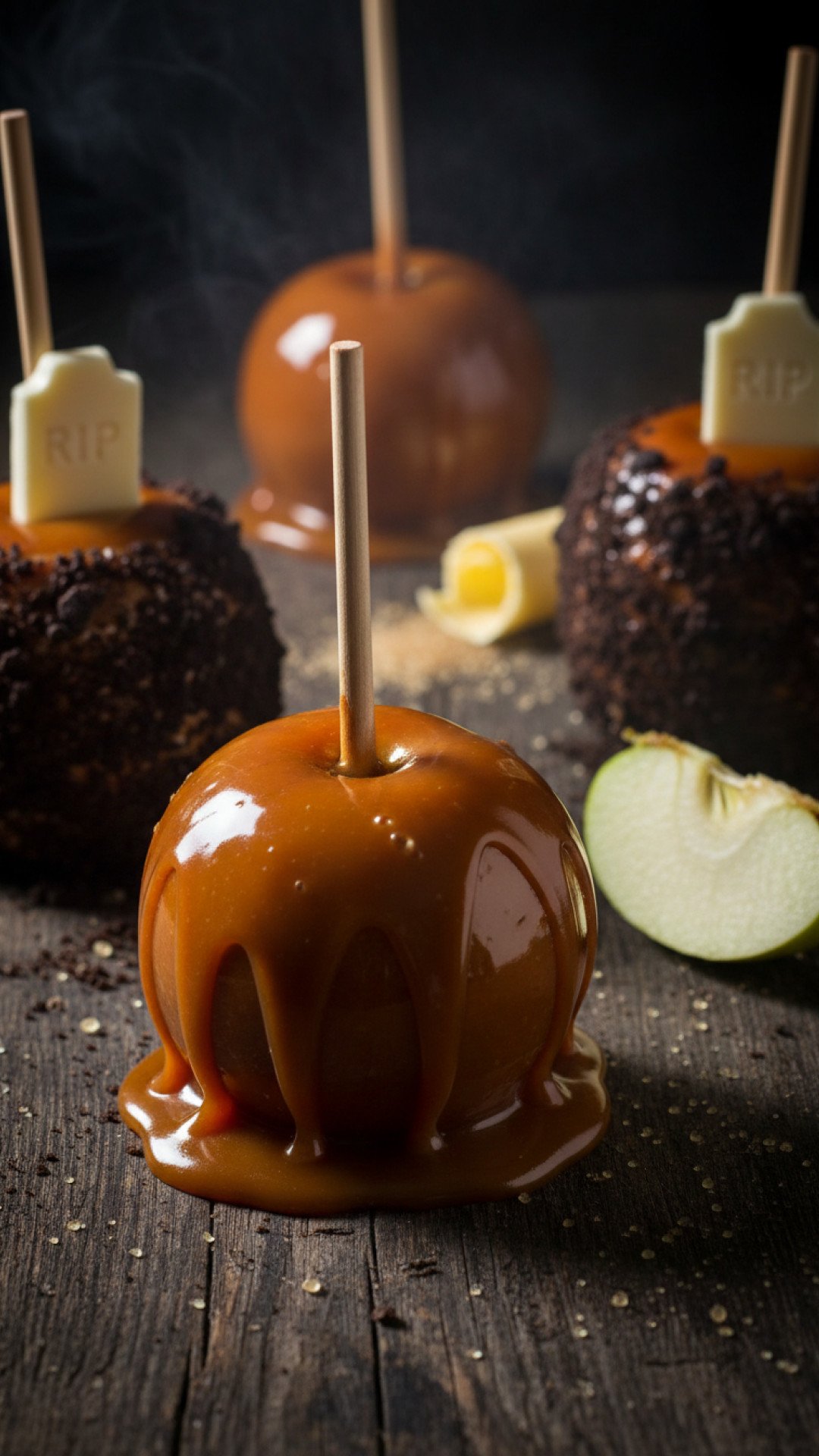 Tombstone Caramel Apples Recipe 4 Tombstone Caramel Apples Preparation