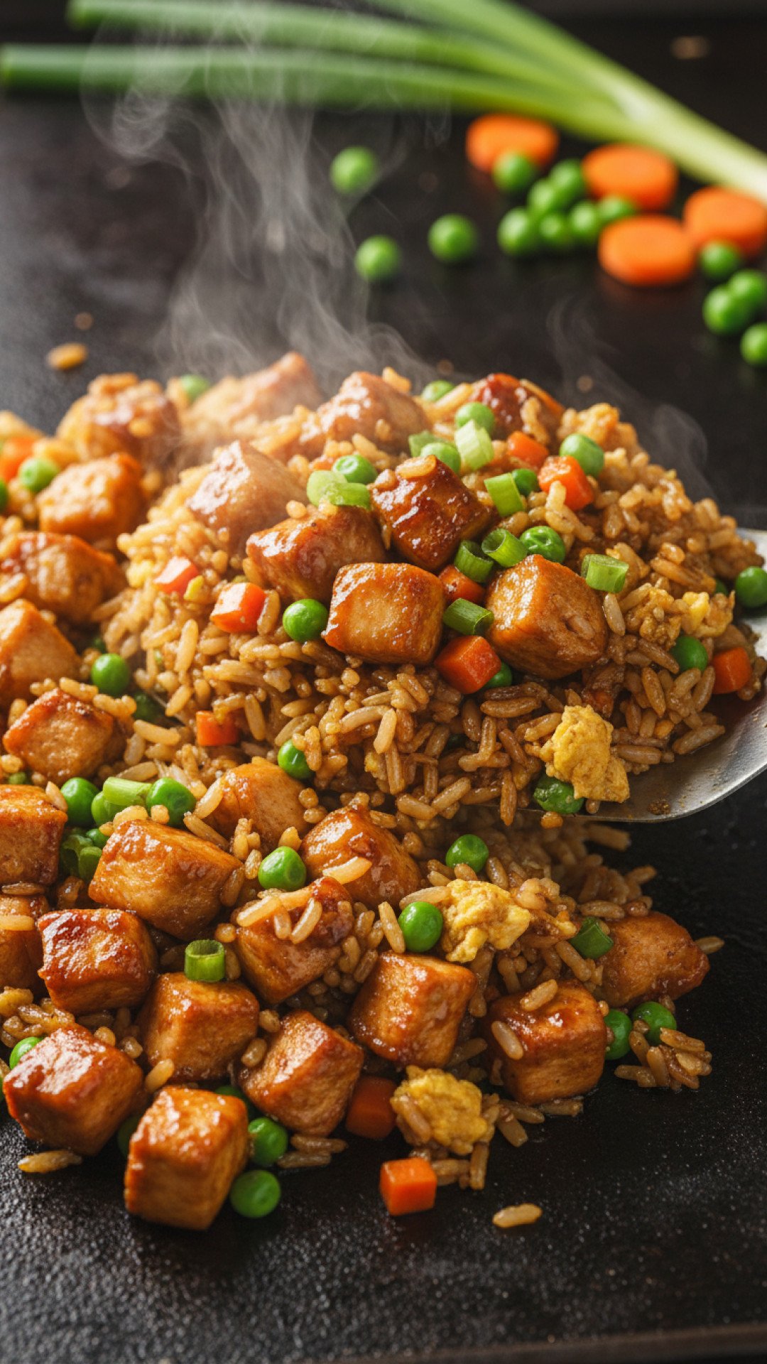 Ultimate Chicken Fried Rice on Blackstone Preparation