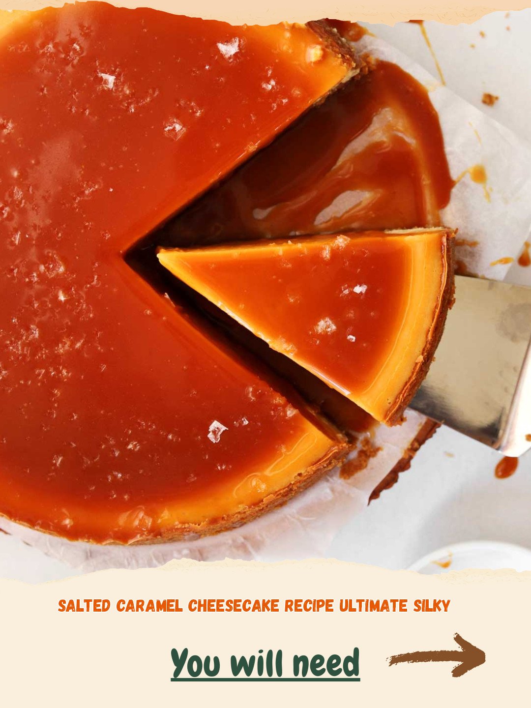 Ultimate Silky Salted Caramel Cheesecake Preparation