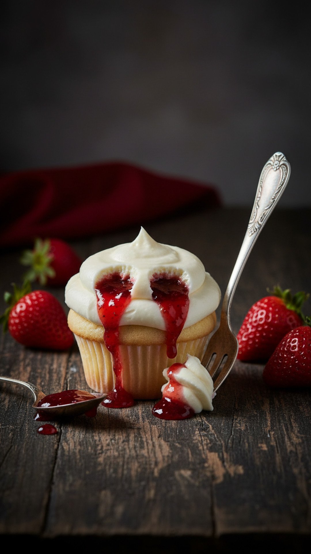 Vampire Bite Cupcakes Preparation