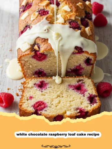 The Most Decadent White Chocolate Raspberry Loaf Cake