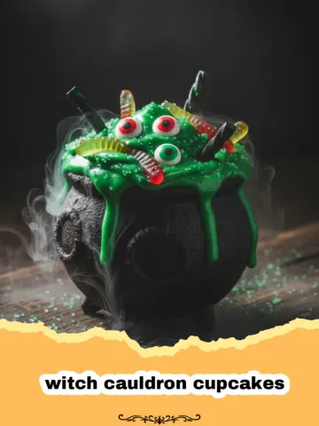 Magical Homemade Witch Cauldron Cupcakes