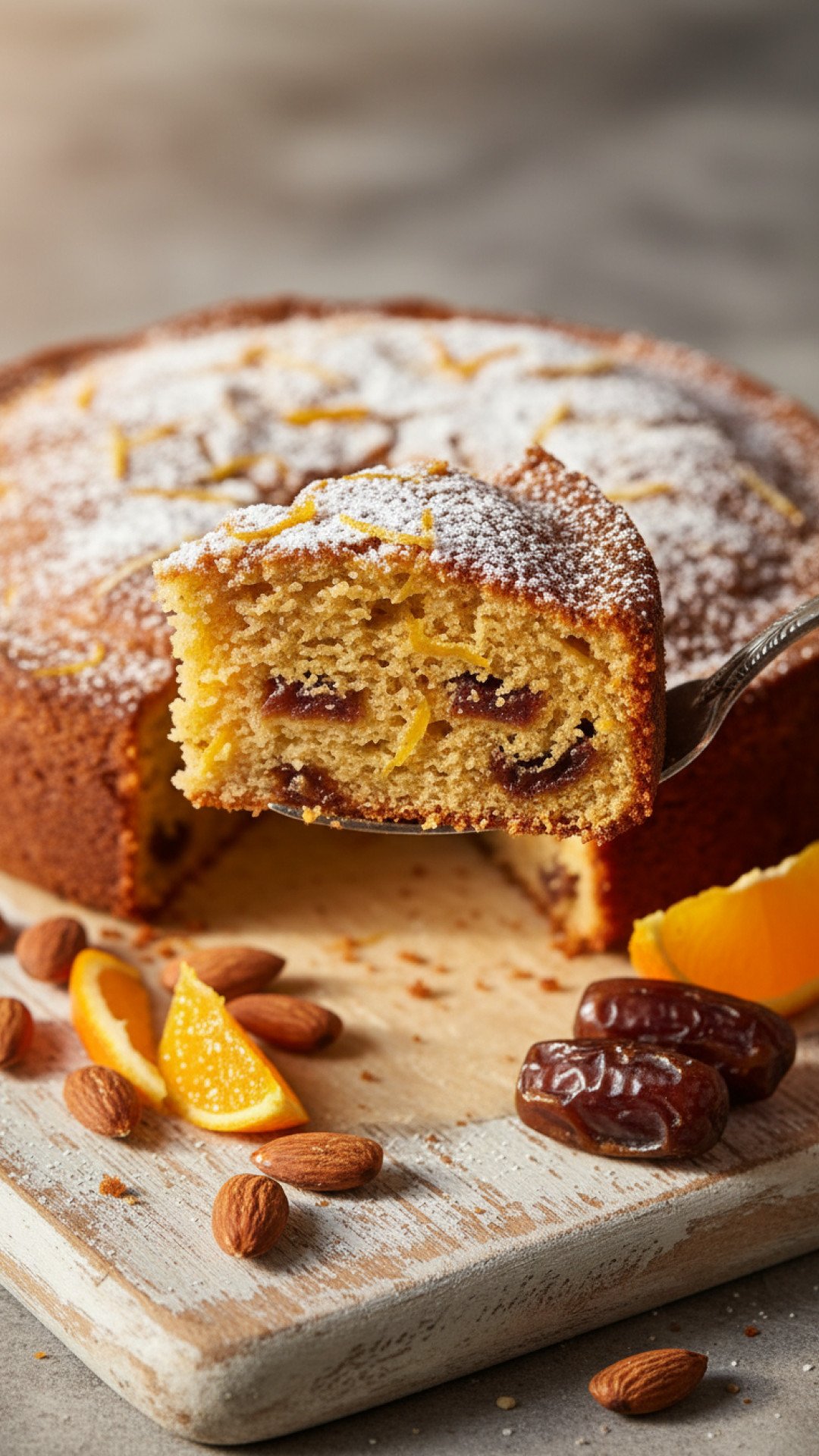 Almond Orange Date Tea Cake Preparation