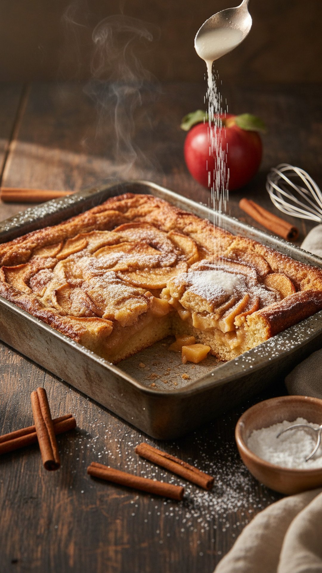 Apple and Cinnamon Blondies Preparation