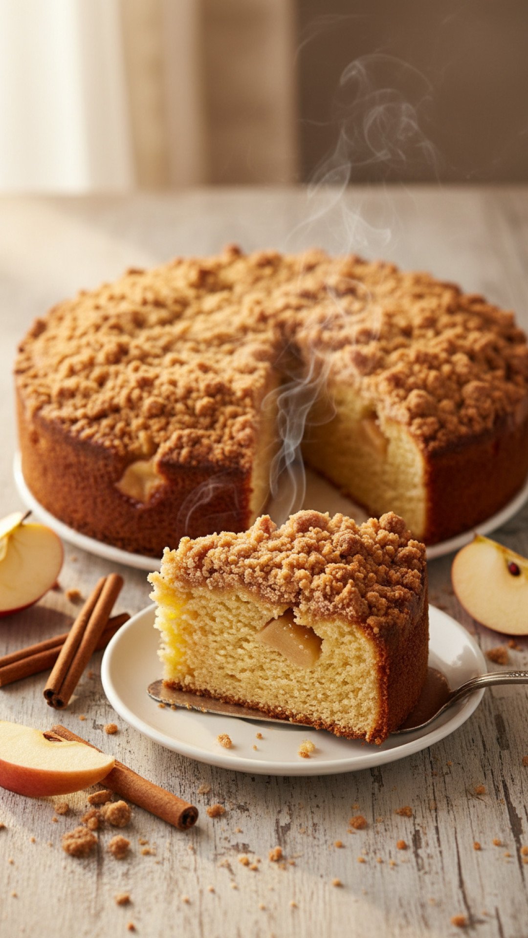 Apple and Cinnamon Streusel Coffee Cake Preparation