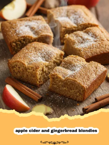 The Most Delicious Apple Cider and Gingerbread Blondies for Autumn