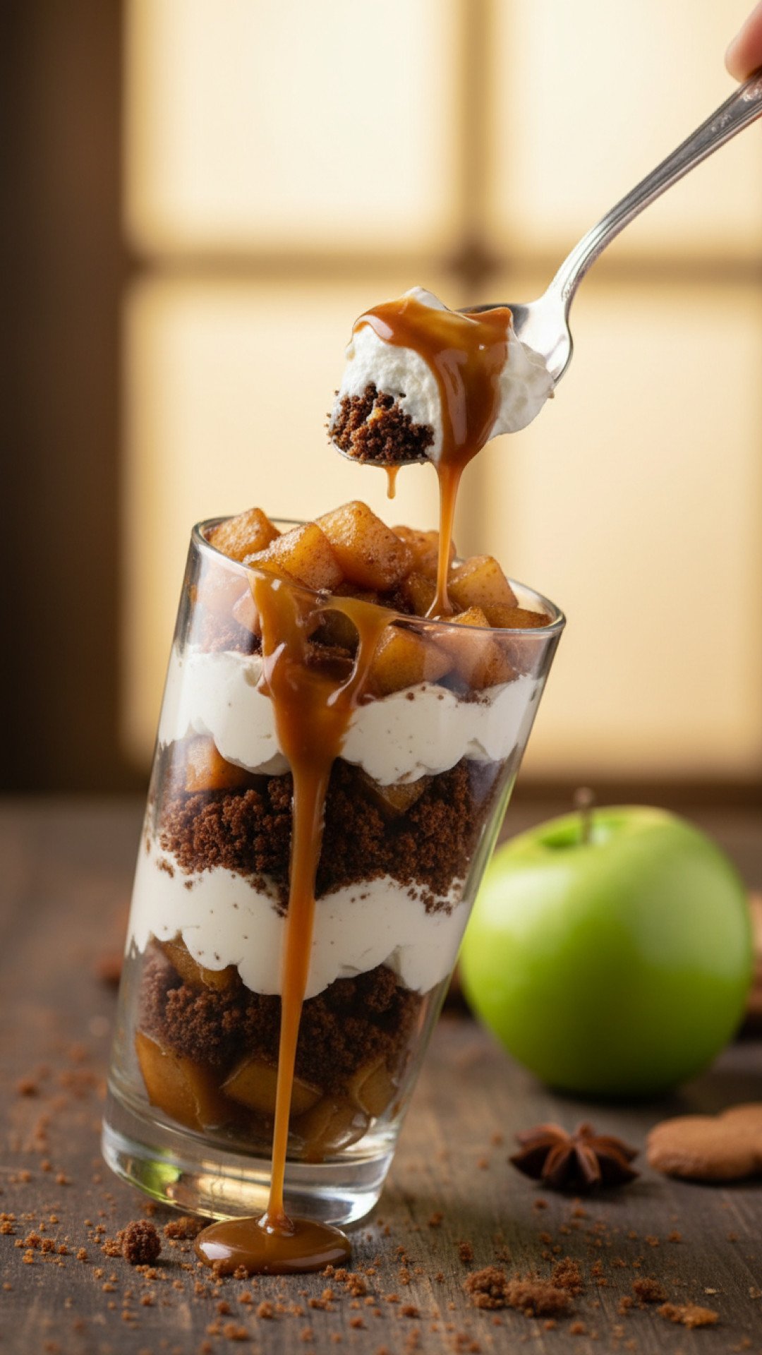 Apple Gingerbread Trifle Preparation