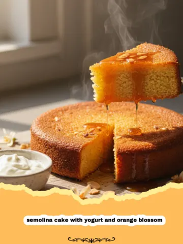 Fragrant Semolina Cake with Yogurt and Orange Blossom 3 Fragrant Semolina Cake with Yogurt and Orange Blossom