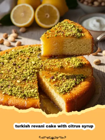 Authentic Turkish Revani Cake with Citrus Syrup