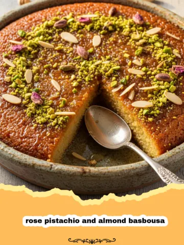 The Ultimate Rose Pistachio and Almond Basbousa 9 The Ultimate Rose Pistachio and Almond Basbousa