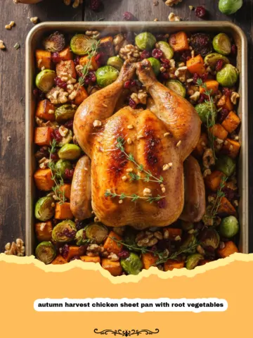 Healthy Autumn Harvest Chicken Sheet Pan with Root Vegetables