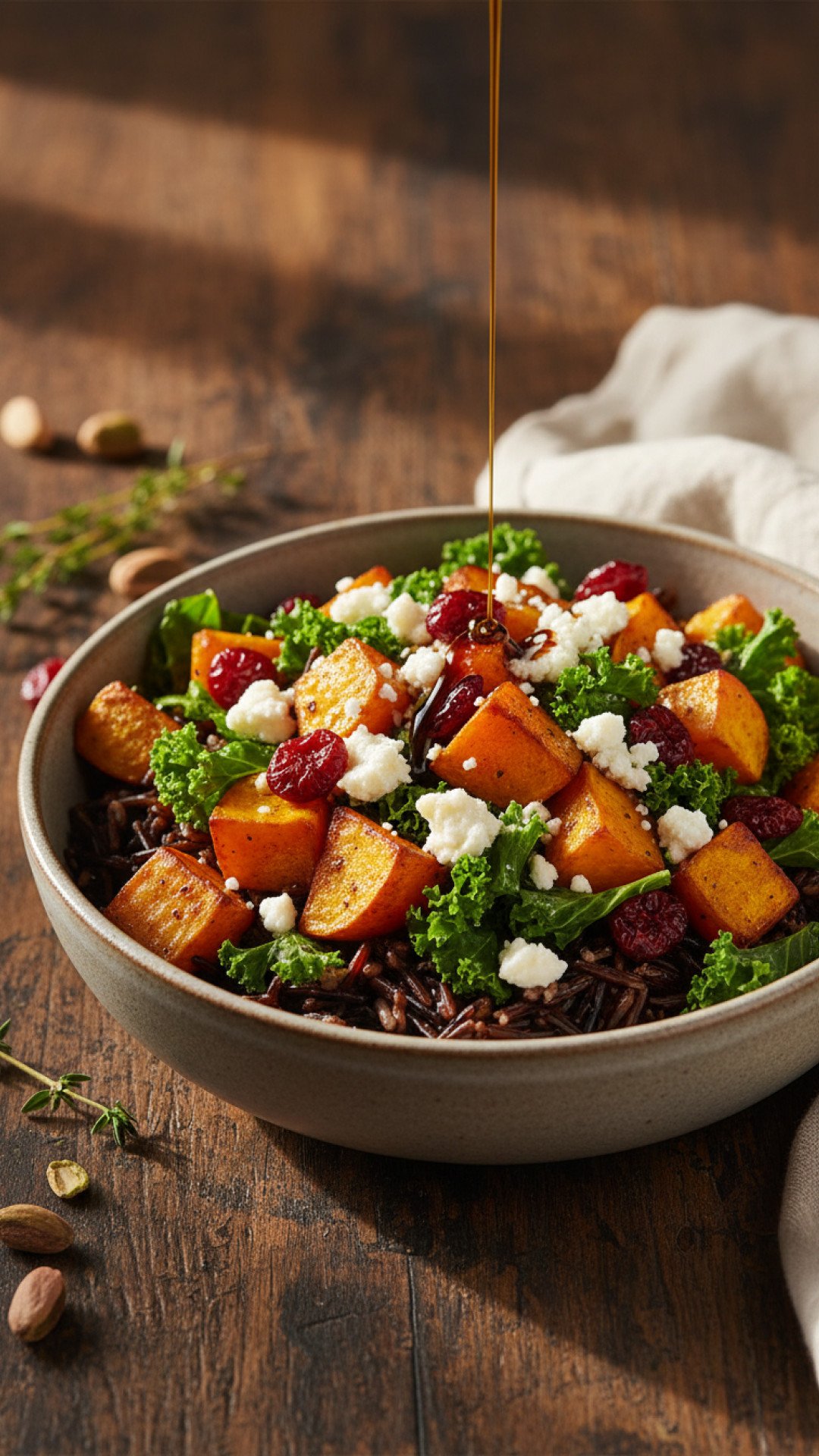 Autumn Harvest Grain Bowl with Roasted Veggies Preparation