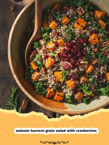 The Most Nourishing Autumn Harvest Grain Salad with Cranberries