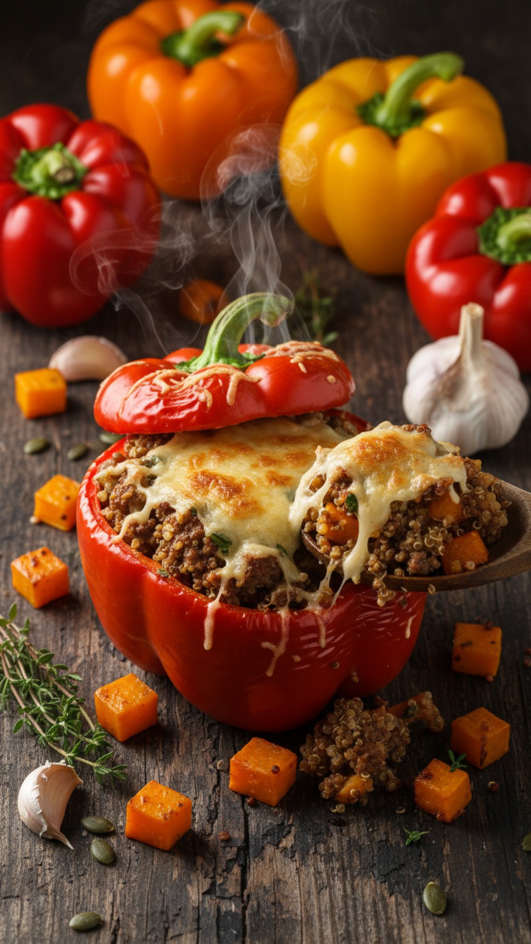 Autumn Harvest Stuffed Peppers Preparation