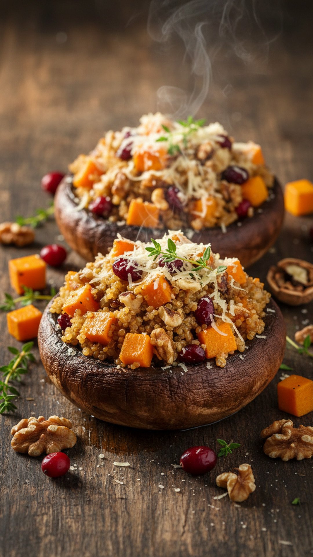 Autumn Harvest Stuffed Portobello Mushrooms Preparation