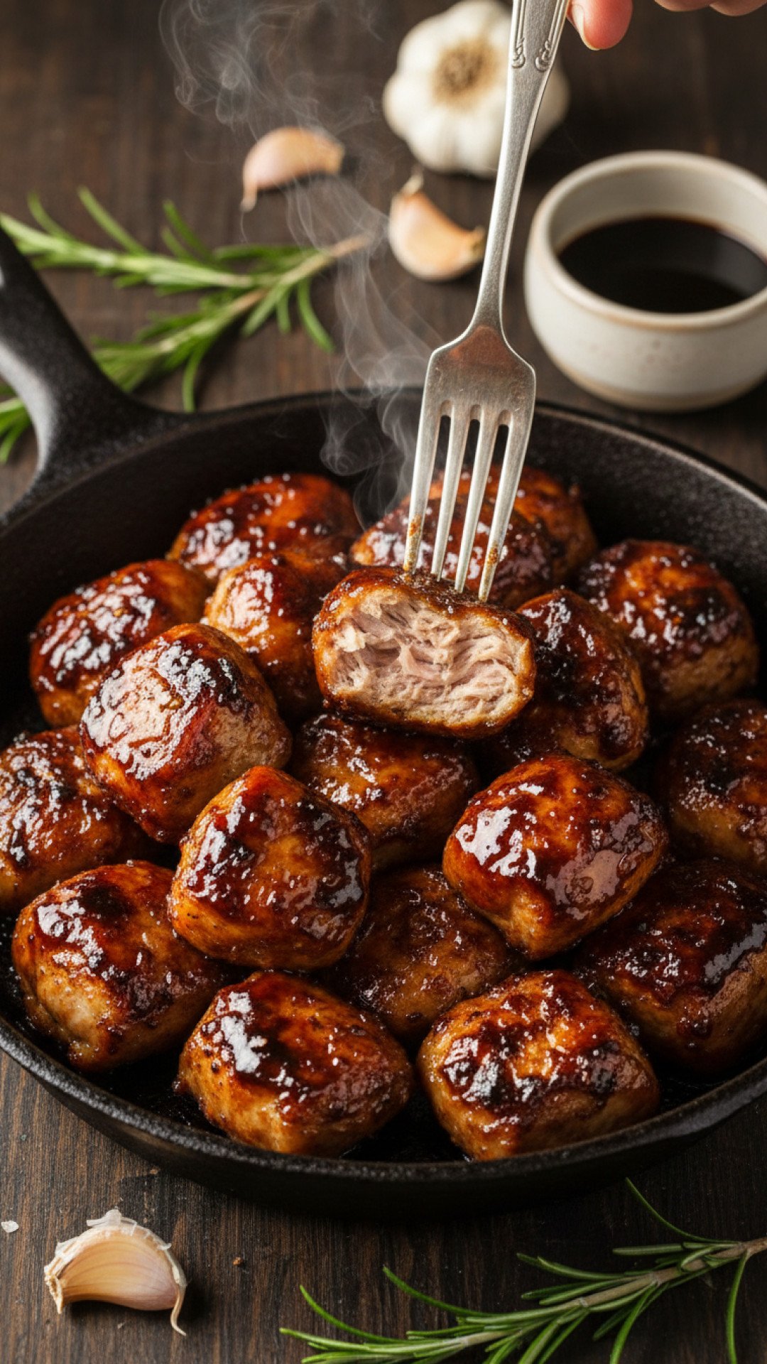 Balsamic Roasted Pork Skillet Nuggets Preparation
