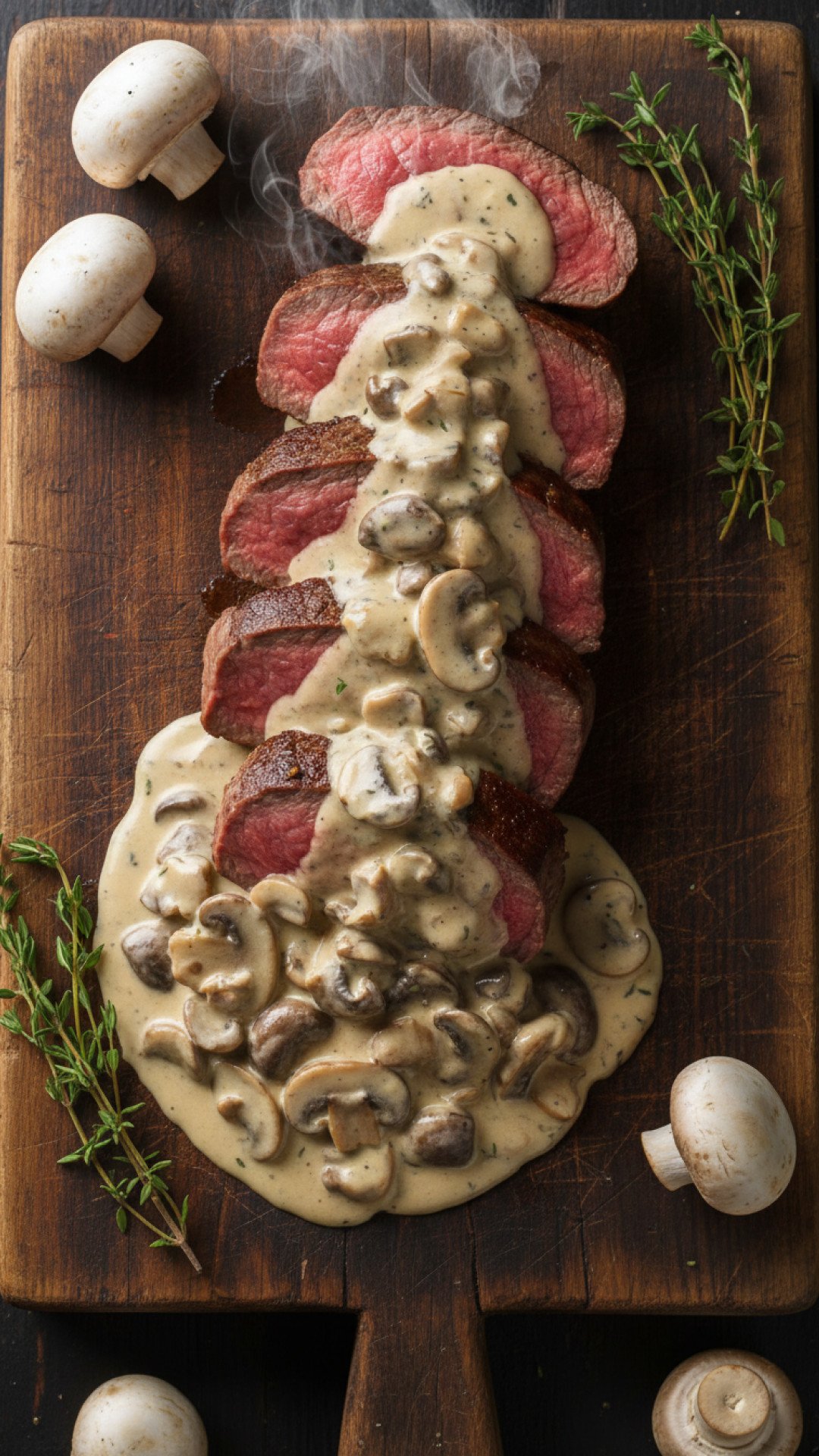 Beef Tenderloin with Mushroom Sauce Preparation