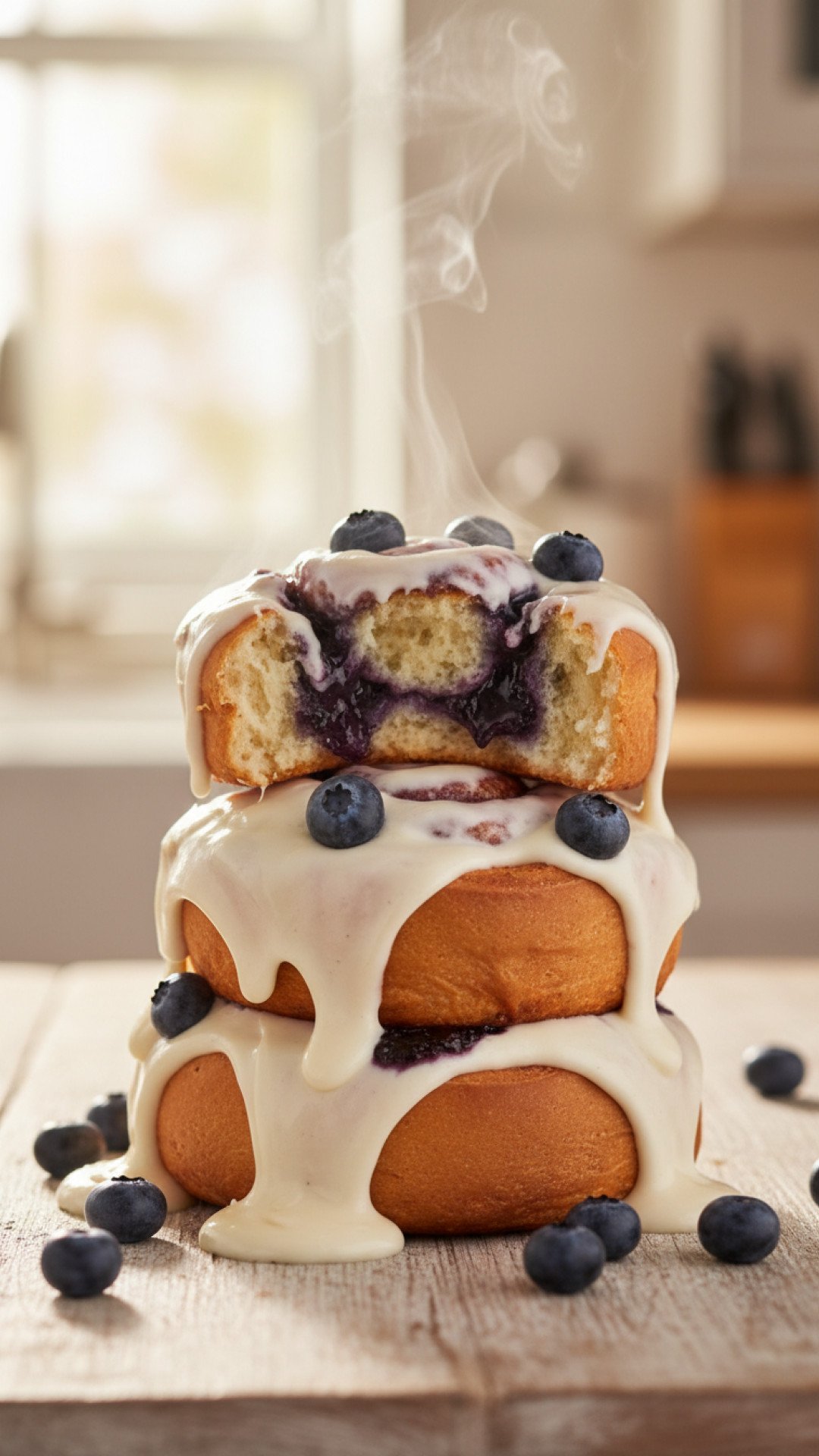 Blueberry Cinnamon Rolls Preparation