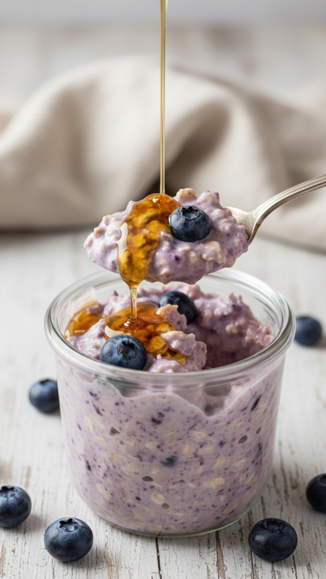 Blueberry Overnight Oats Preparation