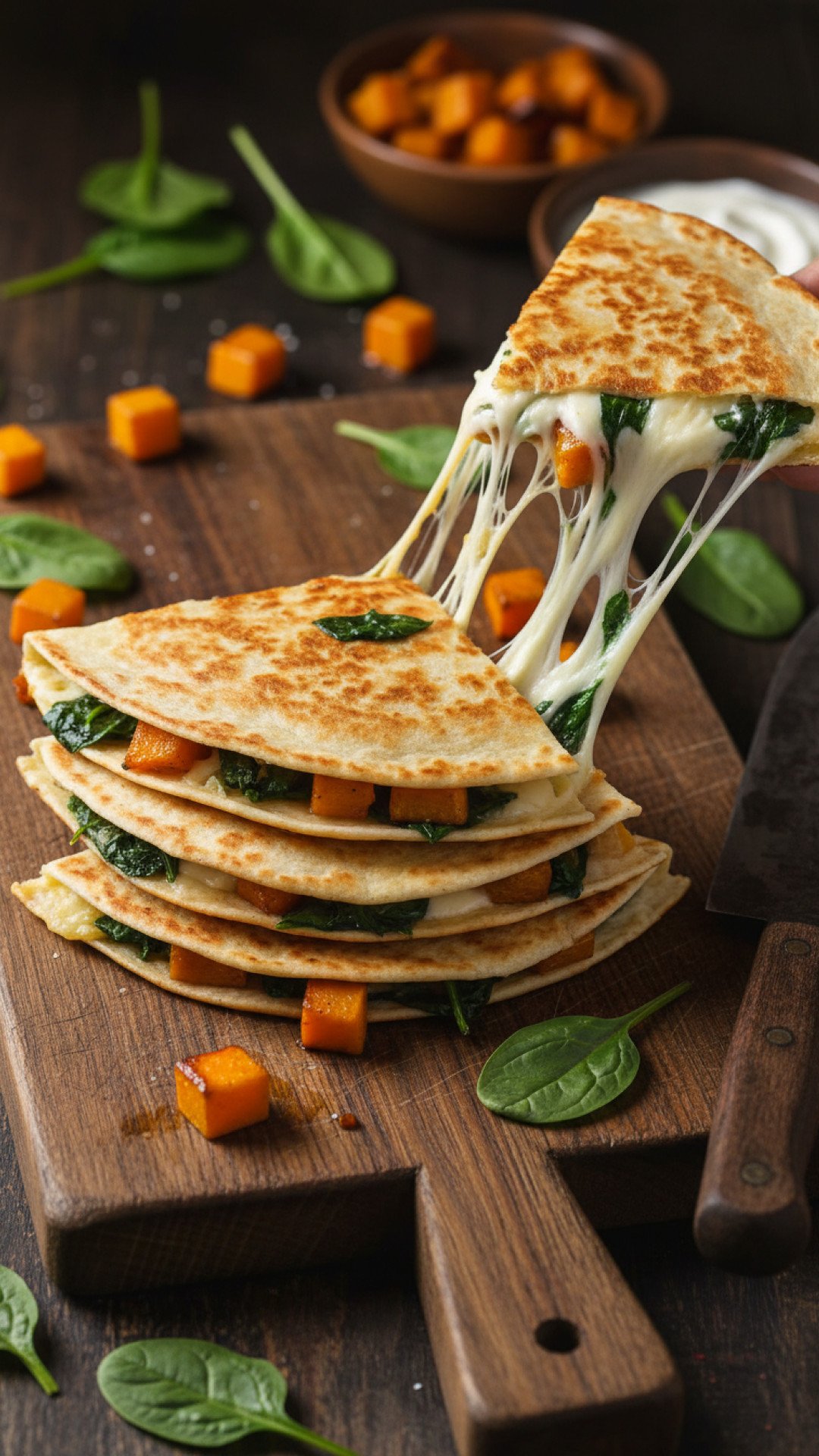 The Most Delicious Butternut Squash and Spinach Quesadillas 4 Butternut Squash and Spinach Quesadillas Preparation