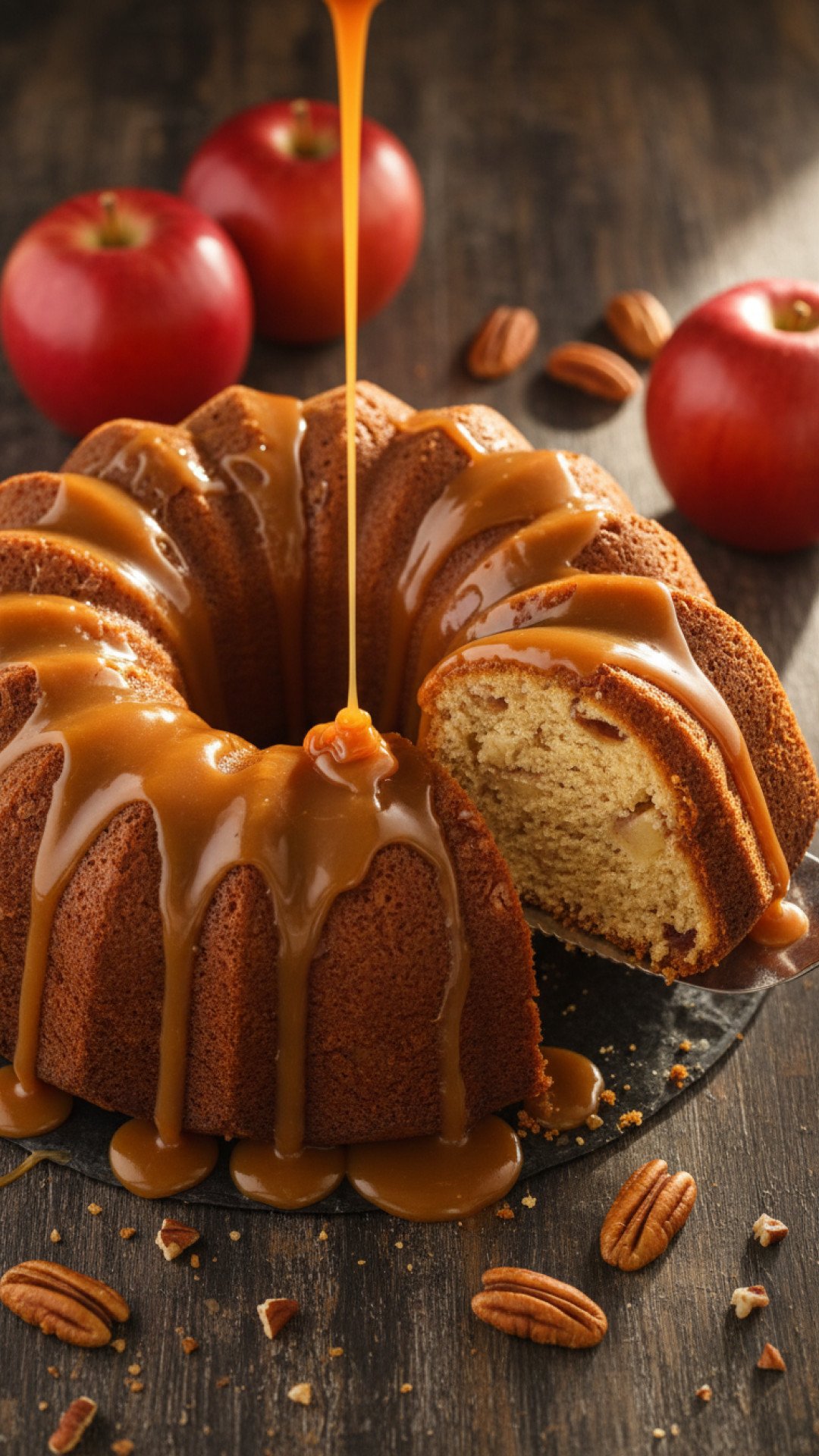 Caramel Apple Bundt Cake Preparation