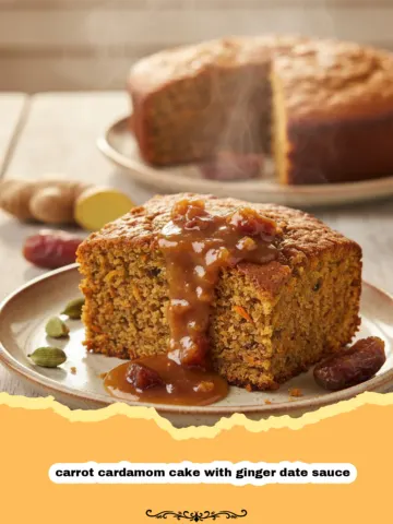 Carrot Cardamom Cake with Ginger Date Sauce 11 Carrot Cardamom Cake with Ginger Date Sauce