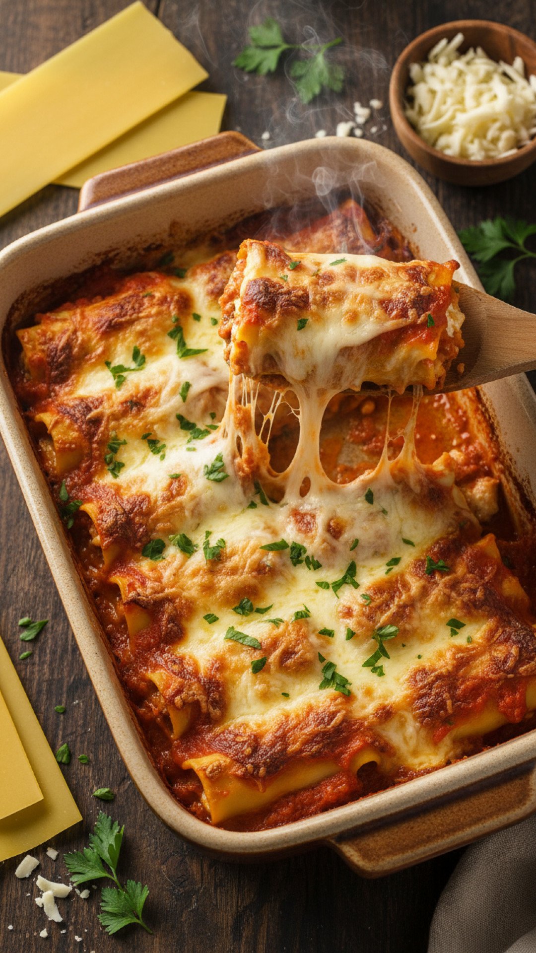Cheesy Spinach Lasagna Roll Ups Preparation