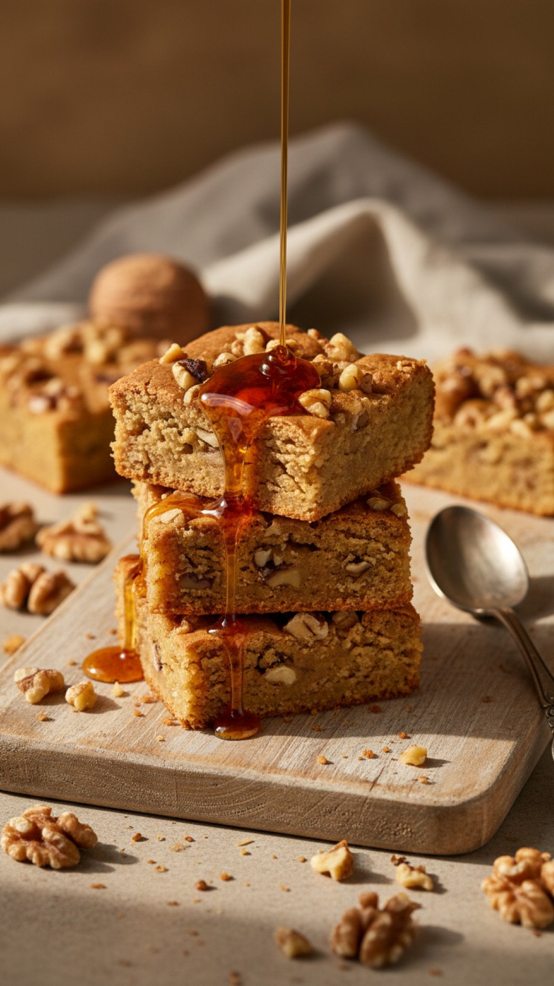 Chewy Maple Walnut Blondies Preparation