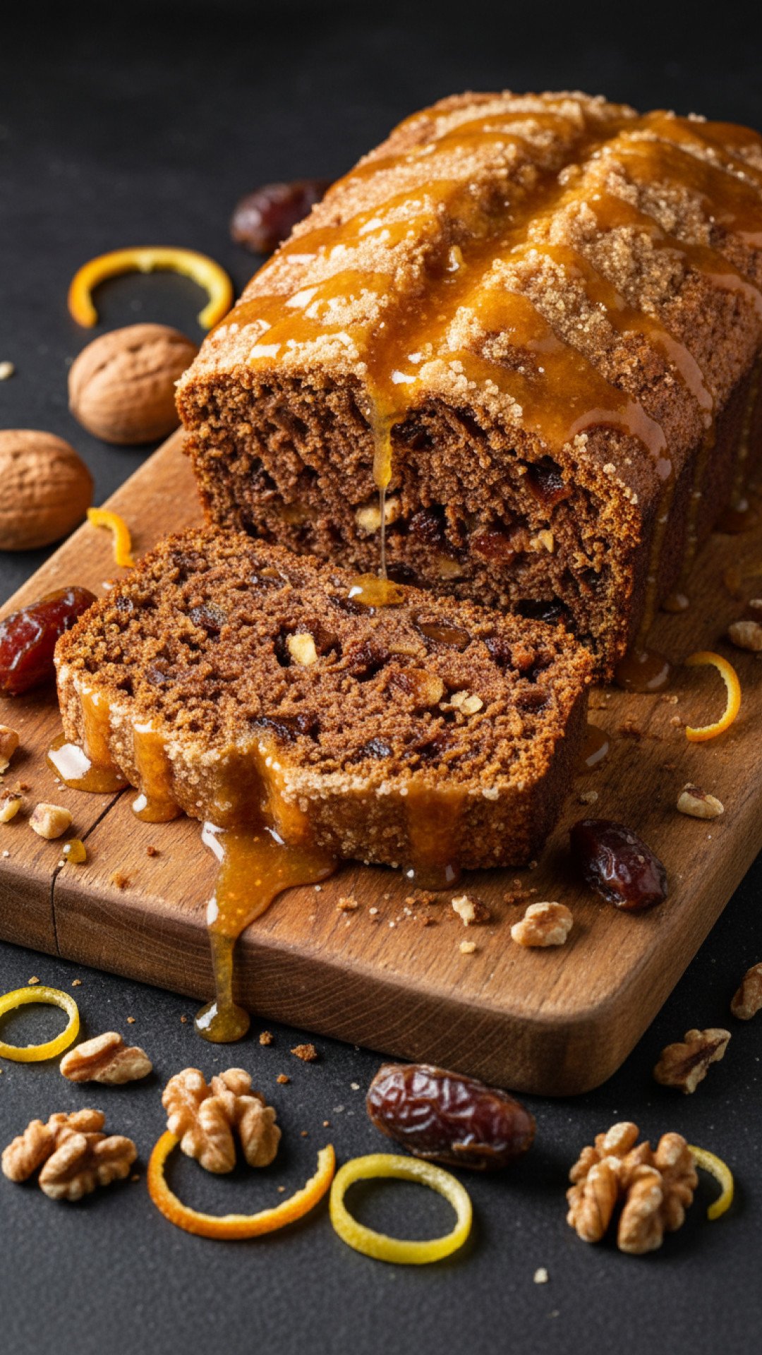 Citrus Cardamom Date Loaf with Walnuts Preparation