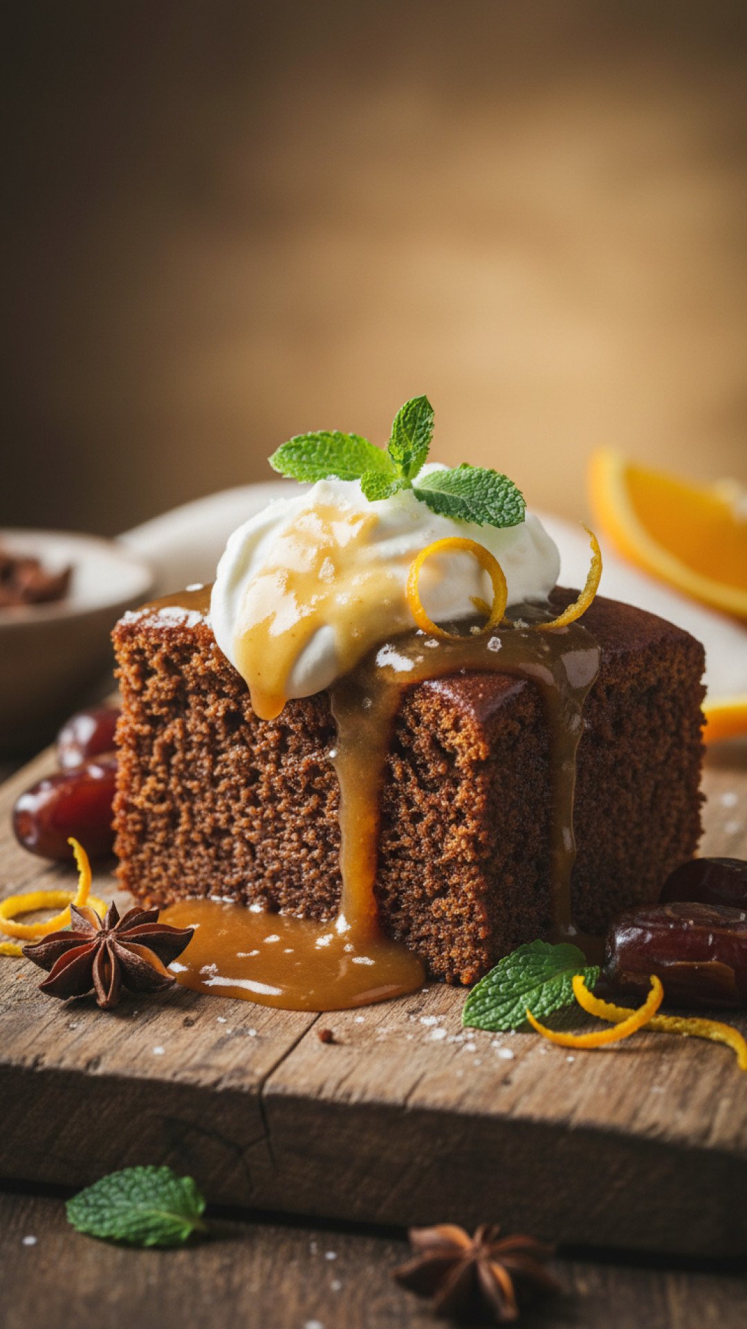 Citrus Spiced Sticky Date Cake Preparation