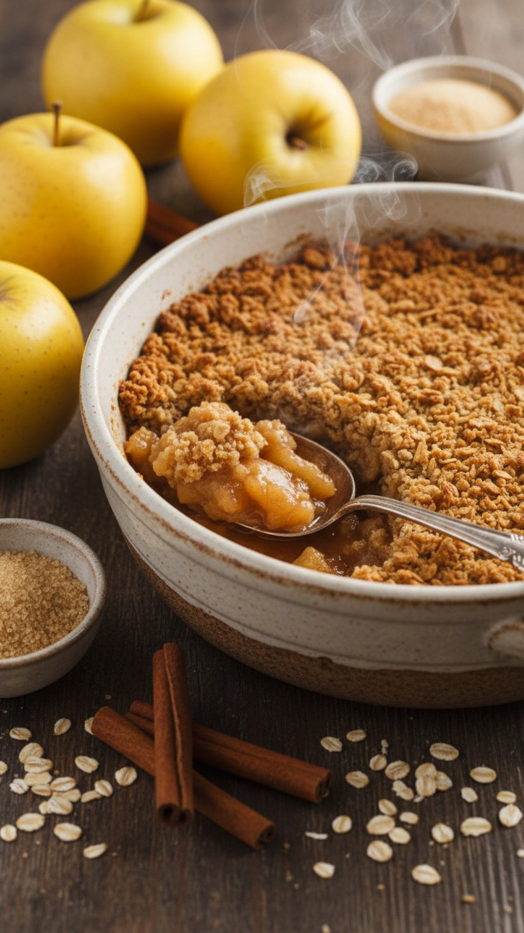 Classic Apple Cinnamon Crisp Preparation