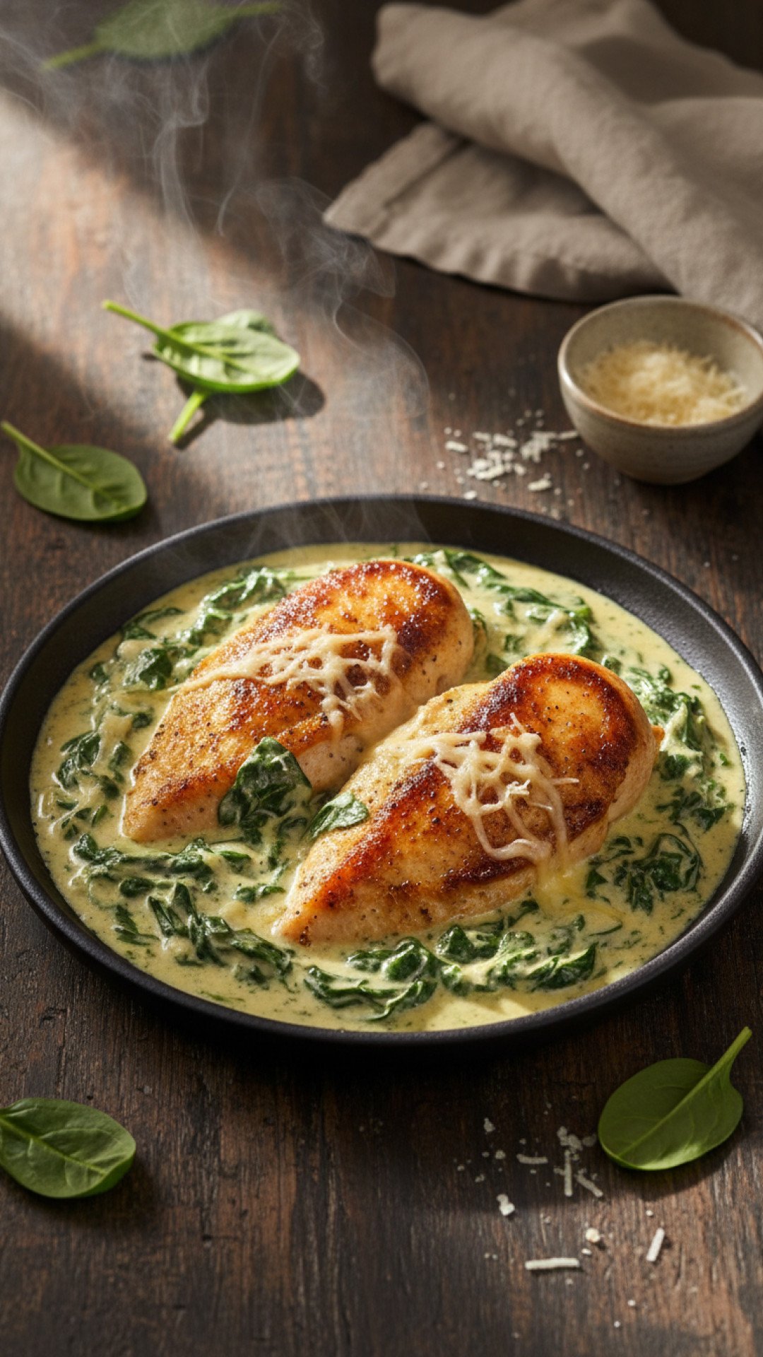 Classic Chicken Florentine Style Preparation
