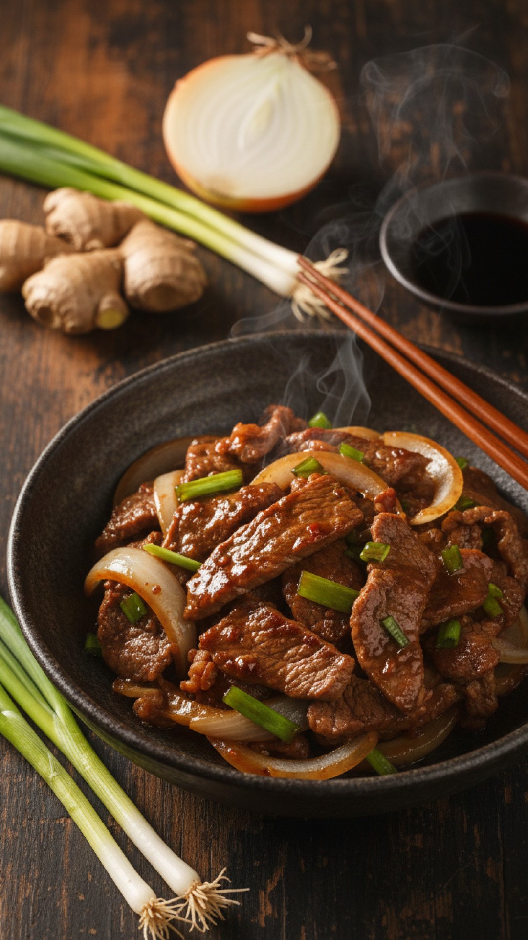 Classic Chinese Beef and Onion Stir Fry Preparation