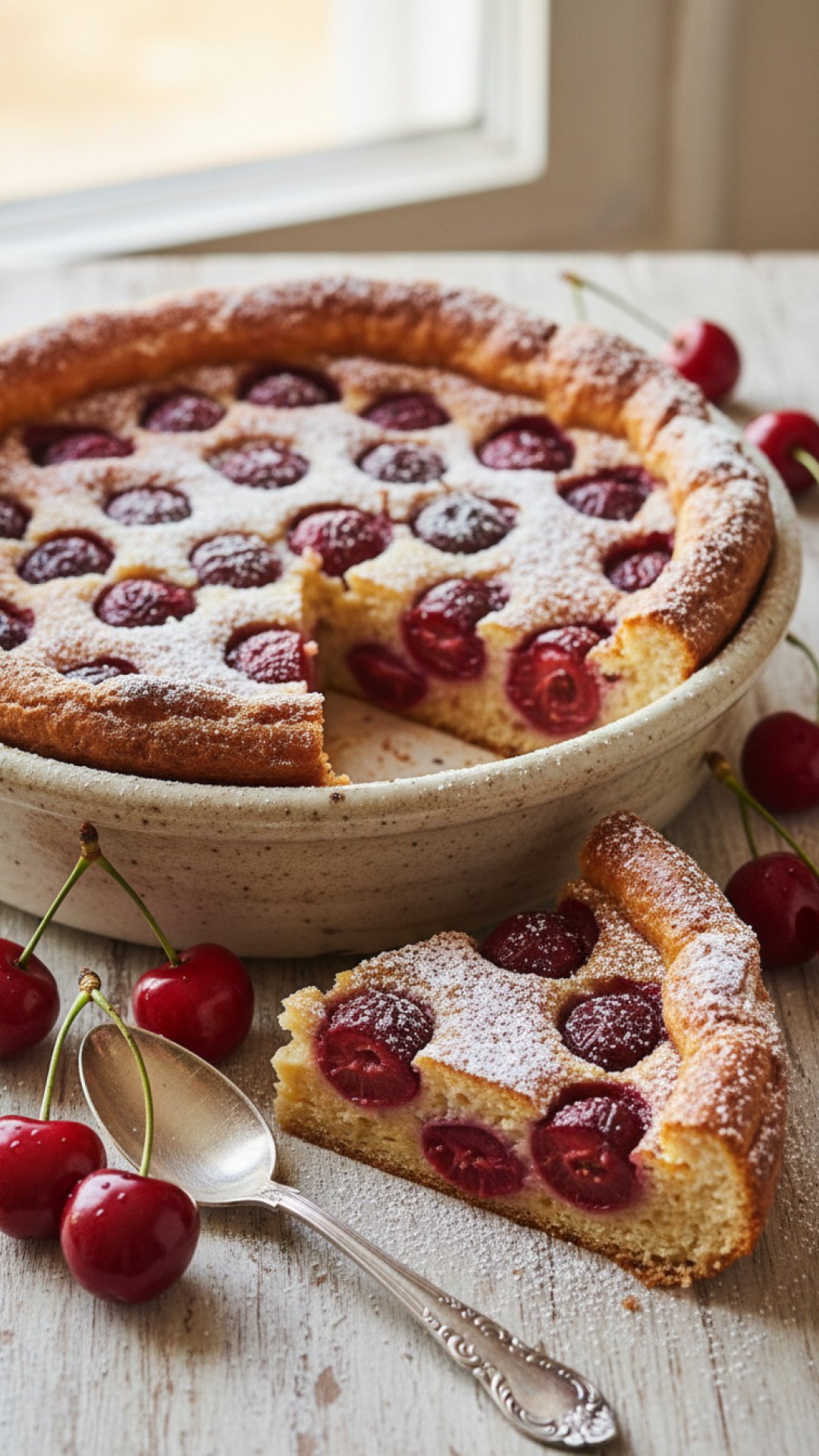 Classic French Cherry Clafoutis Preparation