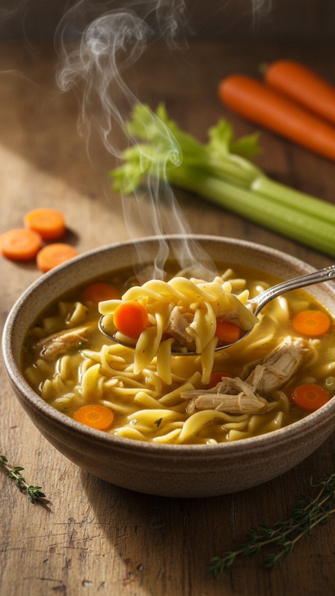 Classic Homemade Chicken Noodle Soup Preparation