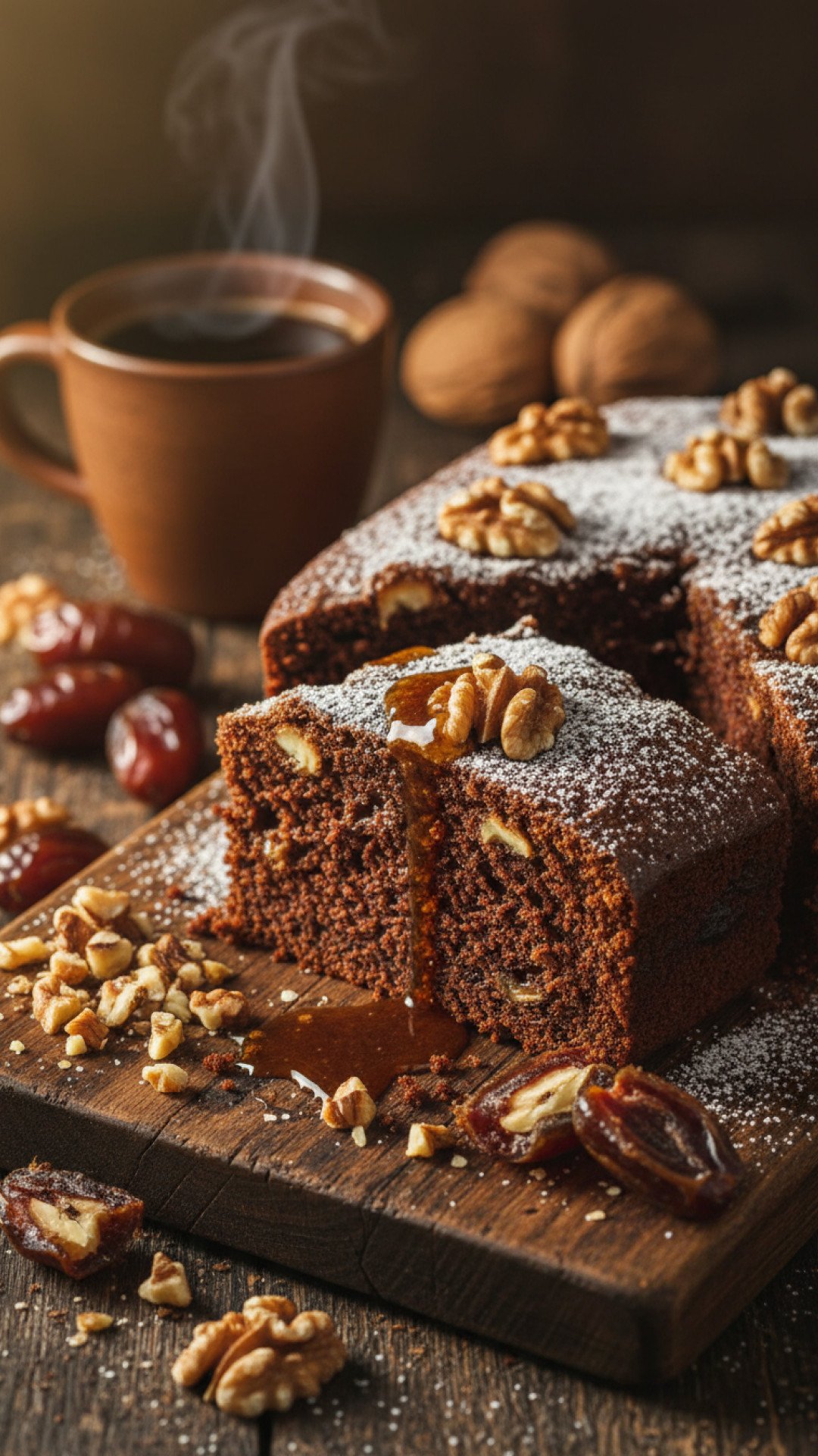 Classic Walnut and Date Cake Preparation