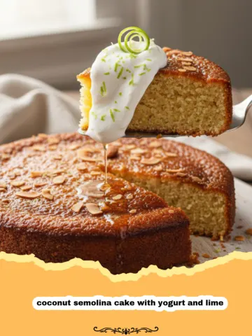 Refreshing Coconut Semolina Cake with Yogurt and Lime