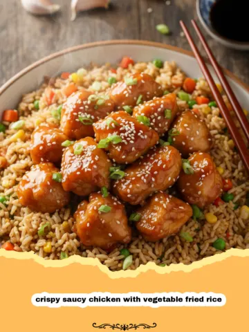 The Ultimate Crispy Saucy Chicken with Vegetable Fried Rice 12 The Ultimate Crispy Saucy Chicken with Vegetable Fried Rice