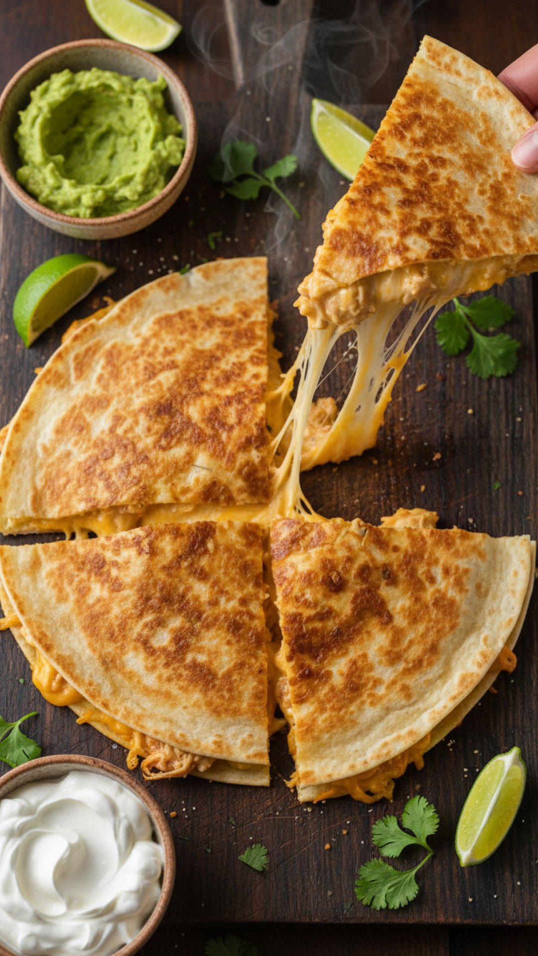 Crockpot Queso Chicken Quesadillas Preparation