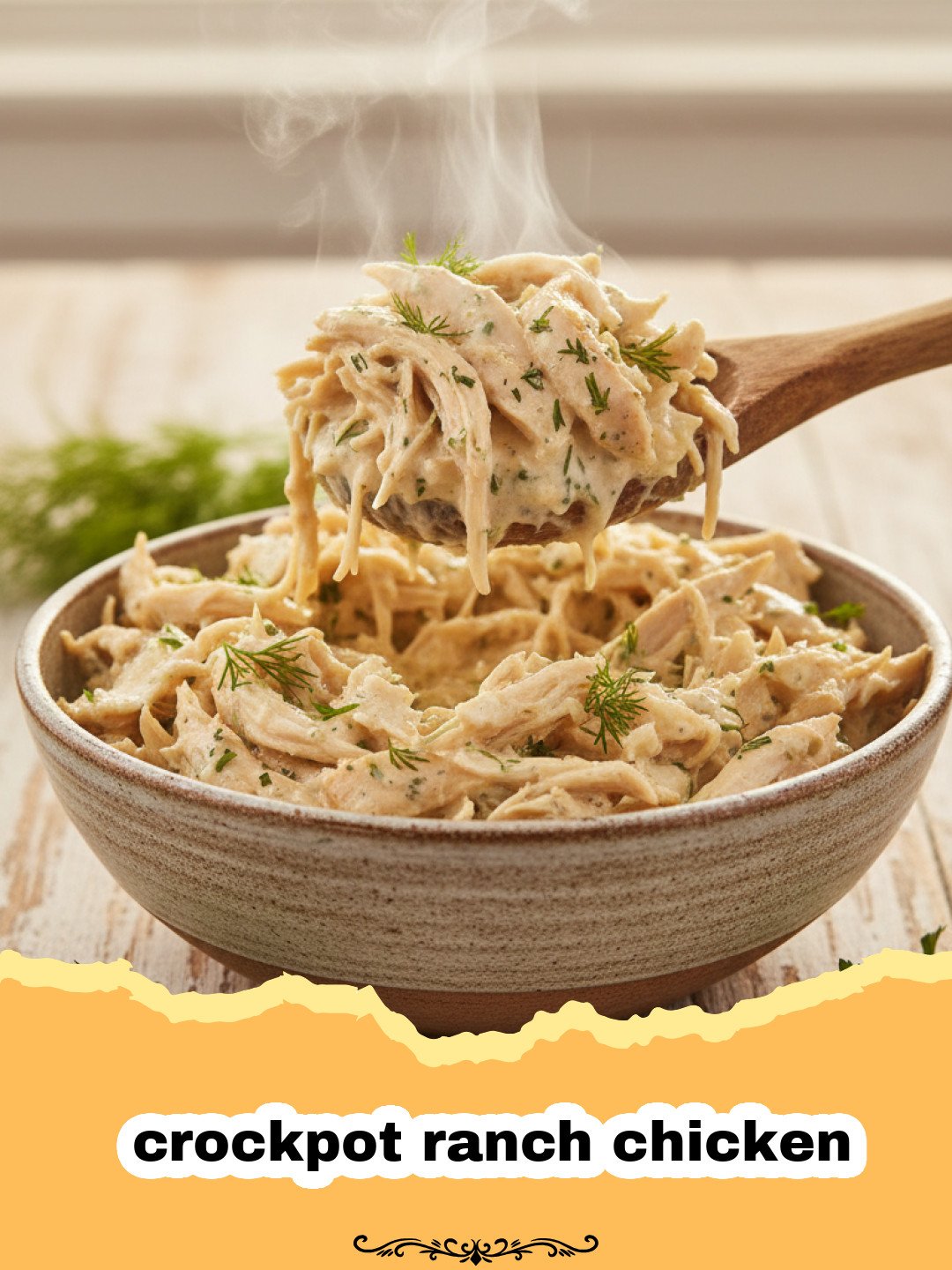 The Easiest Crockpot Ranch Chicken for Stress-Free Dinners 3 Shredded crockpot ranch chicken in a slow cooker with a creamy sauce
