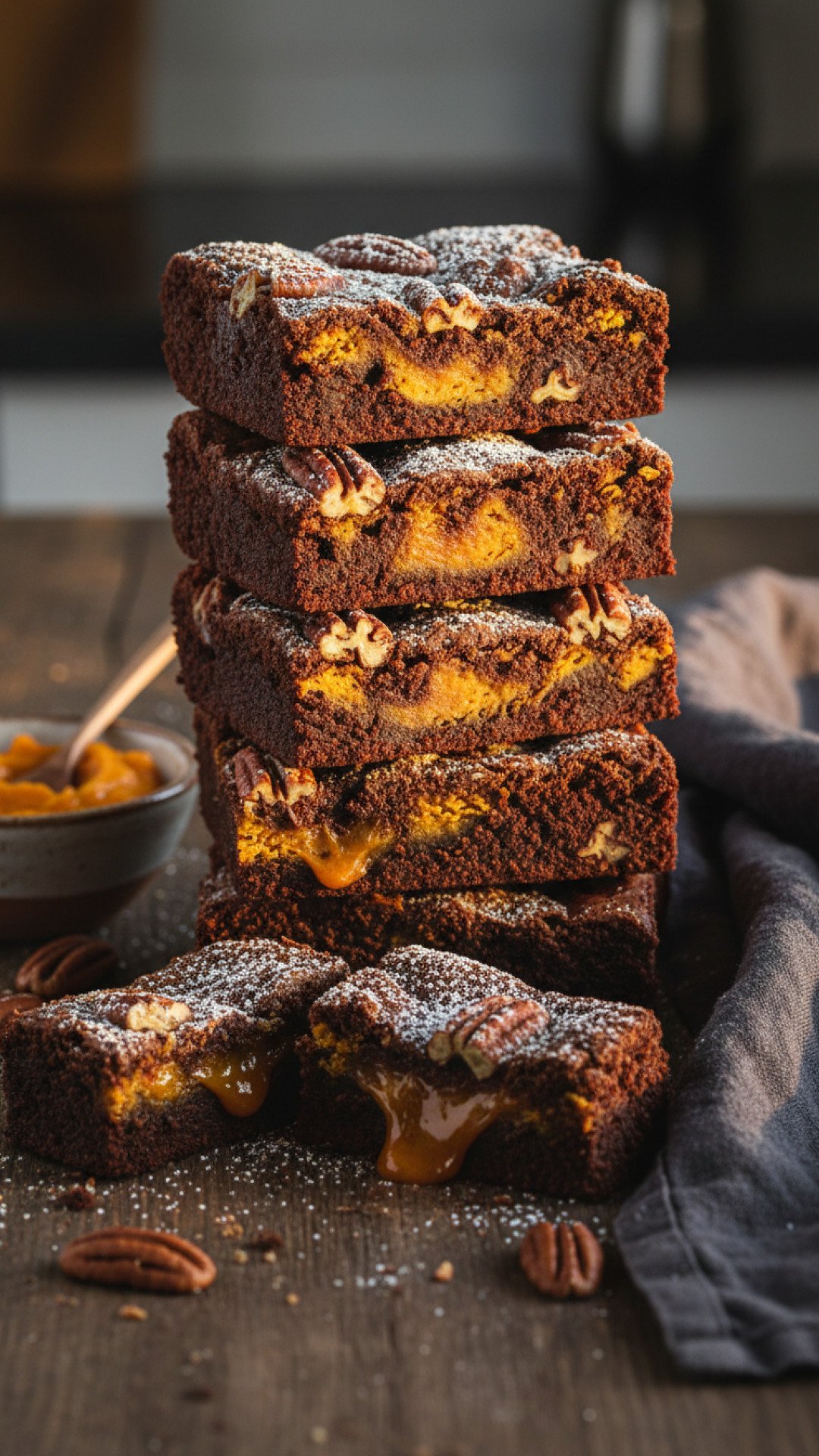 Decadent Pumpkin Pecan Brownies Preparation