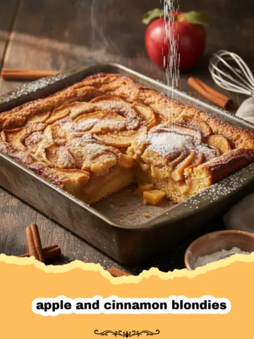 The Ultimate Apple and Cinnamon Blondies with Spiced Glaze