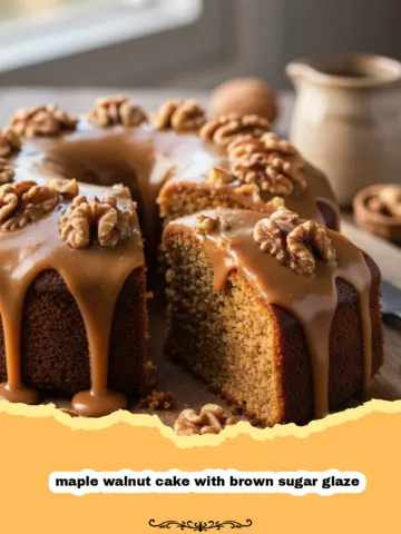 The Ultimate Maple Walnut Cake with Brown Sugar Glaze