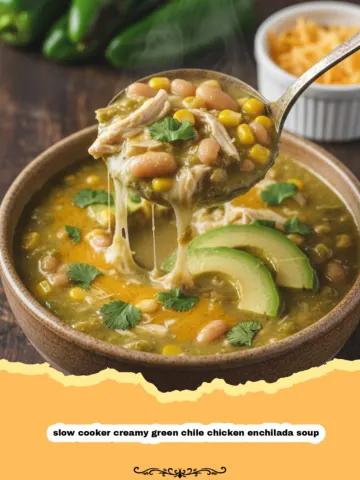 Slow Cooker Creamy Green Chile Chicken Enchilada Soup 5 Slow Cooker Creamy Green Chile Chicken Enchilada Soup
