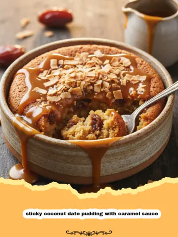 The Ultimate Sticky Coconut Date Pudding with Caramel Sauce
