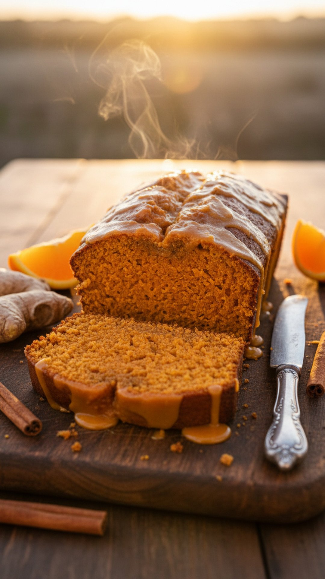 Dense Sweet Potato Loaf with Orange Ginger Glaze Preparation