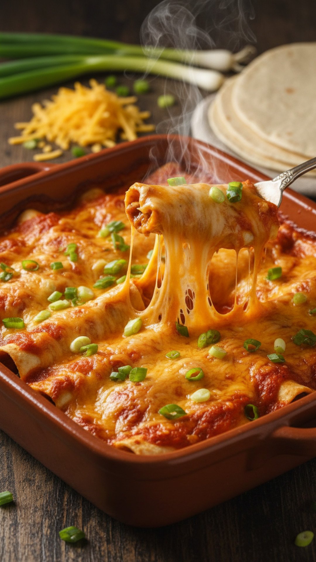 Easy Bean and Cheese Enchiladas Preparation